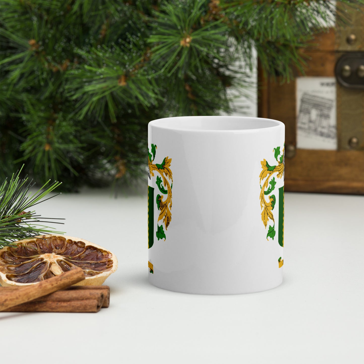 White glossy mug With O'Hara Crest
