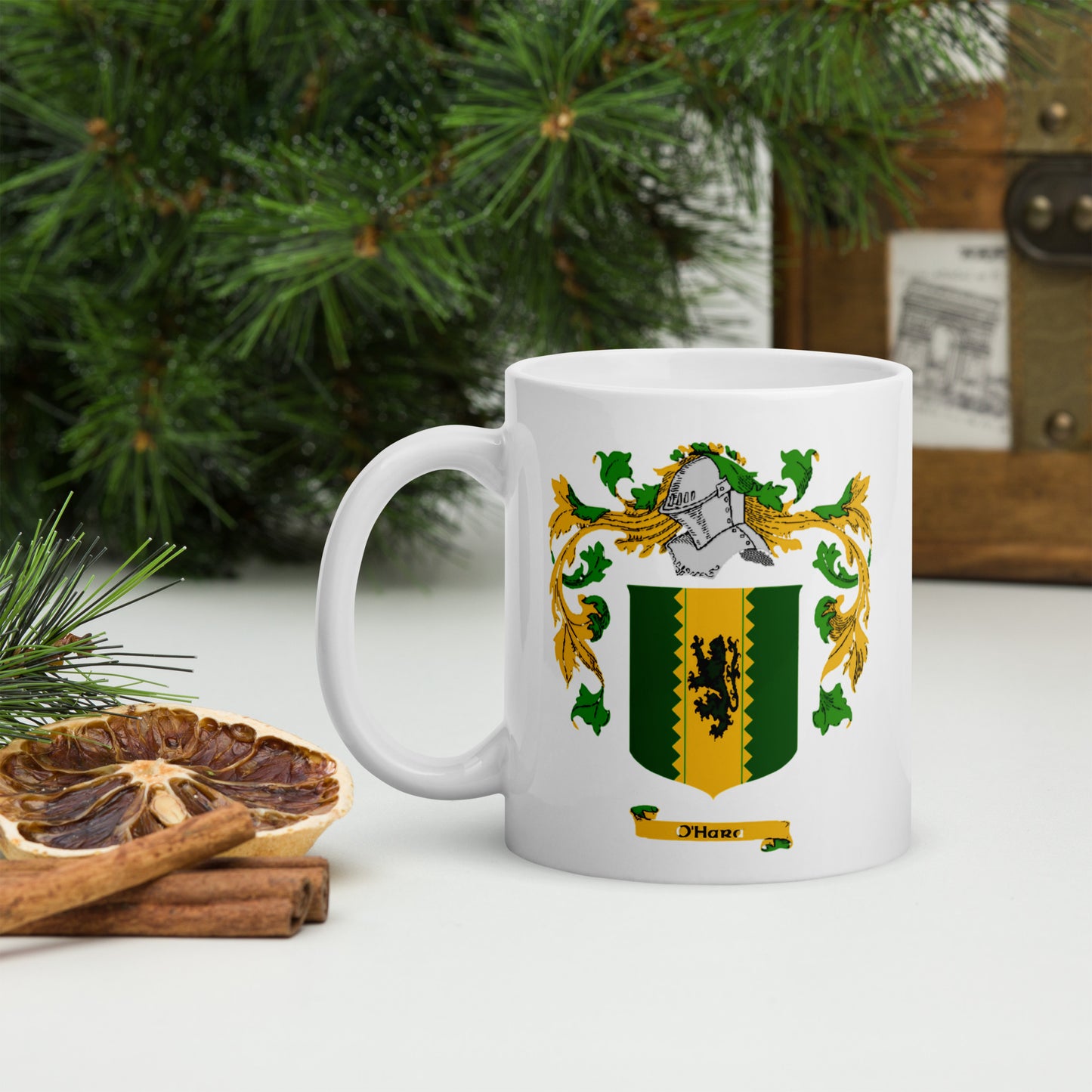 White glossy mug With O'Hara Crest