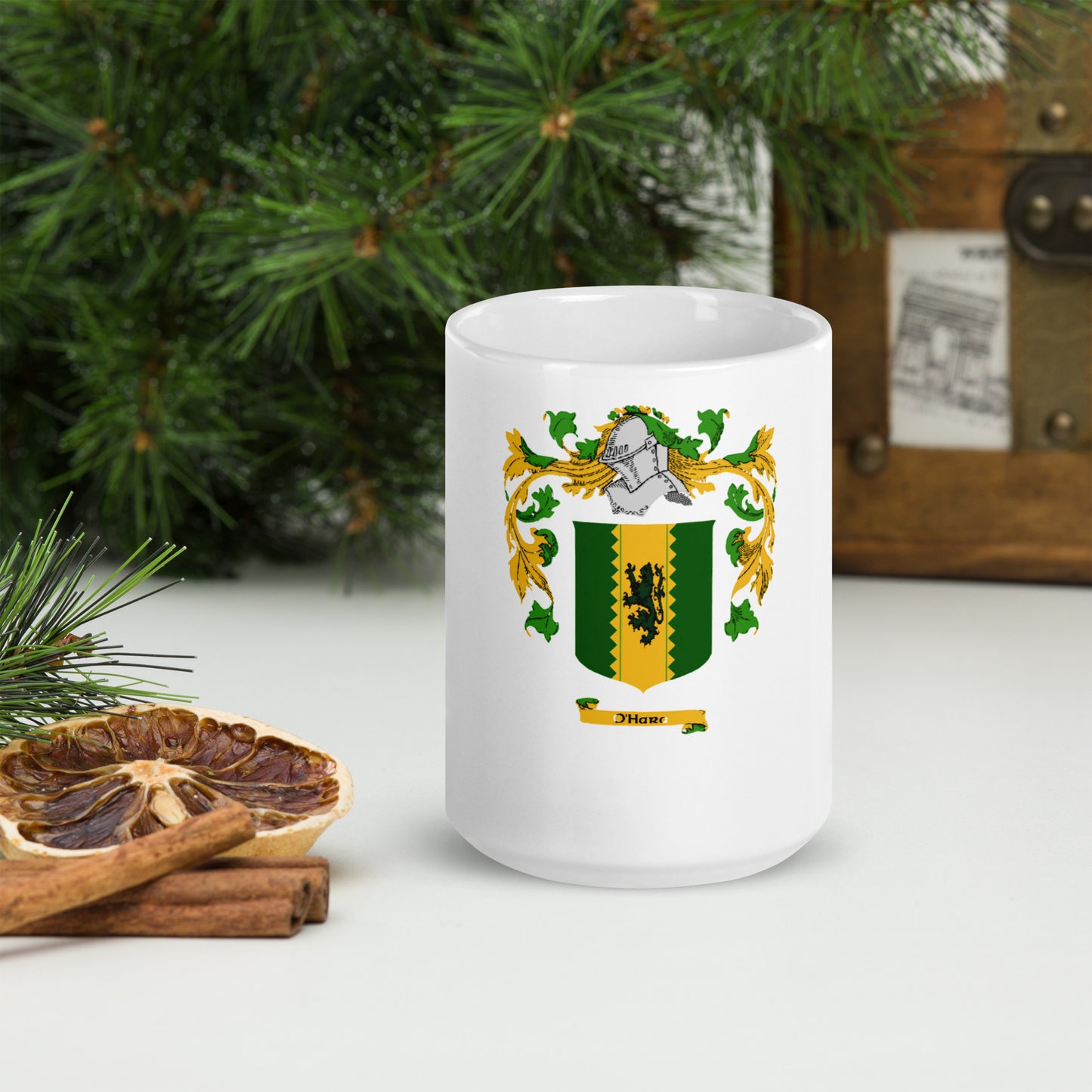 White glossy mug With O'Hara Crest