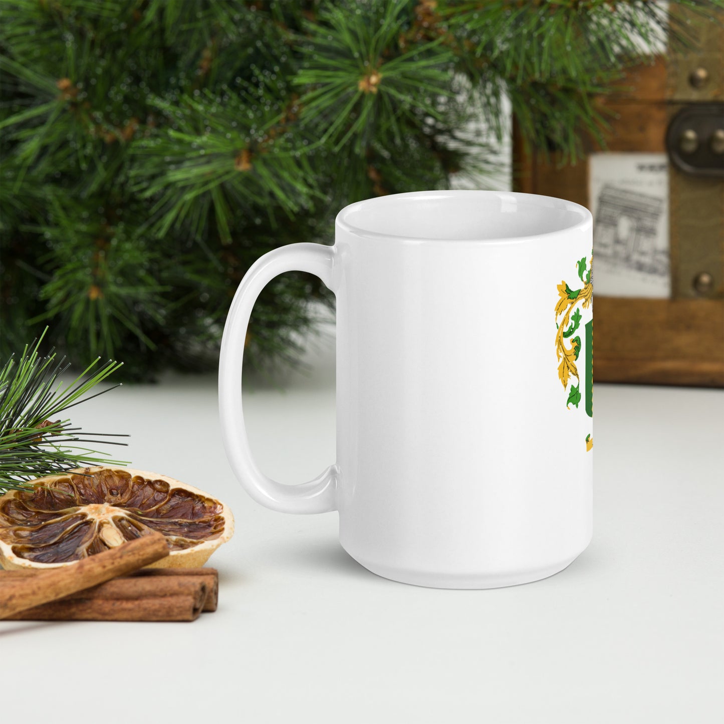 White glossy mug With O'Hara Crest