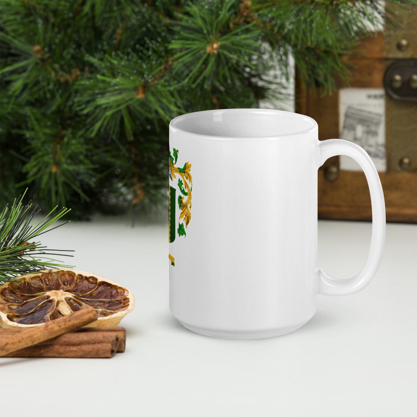 White glossy mug With O'Hara Crest
