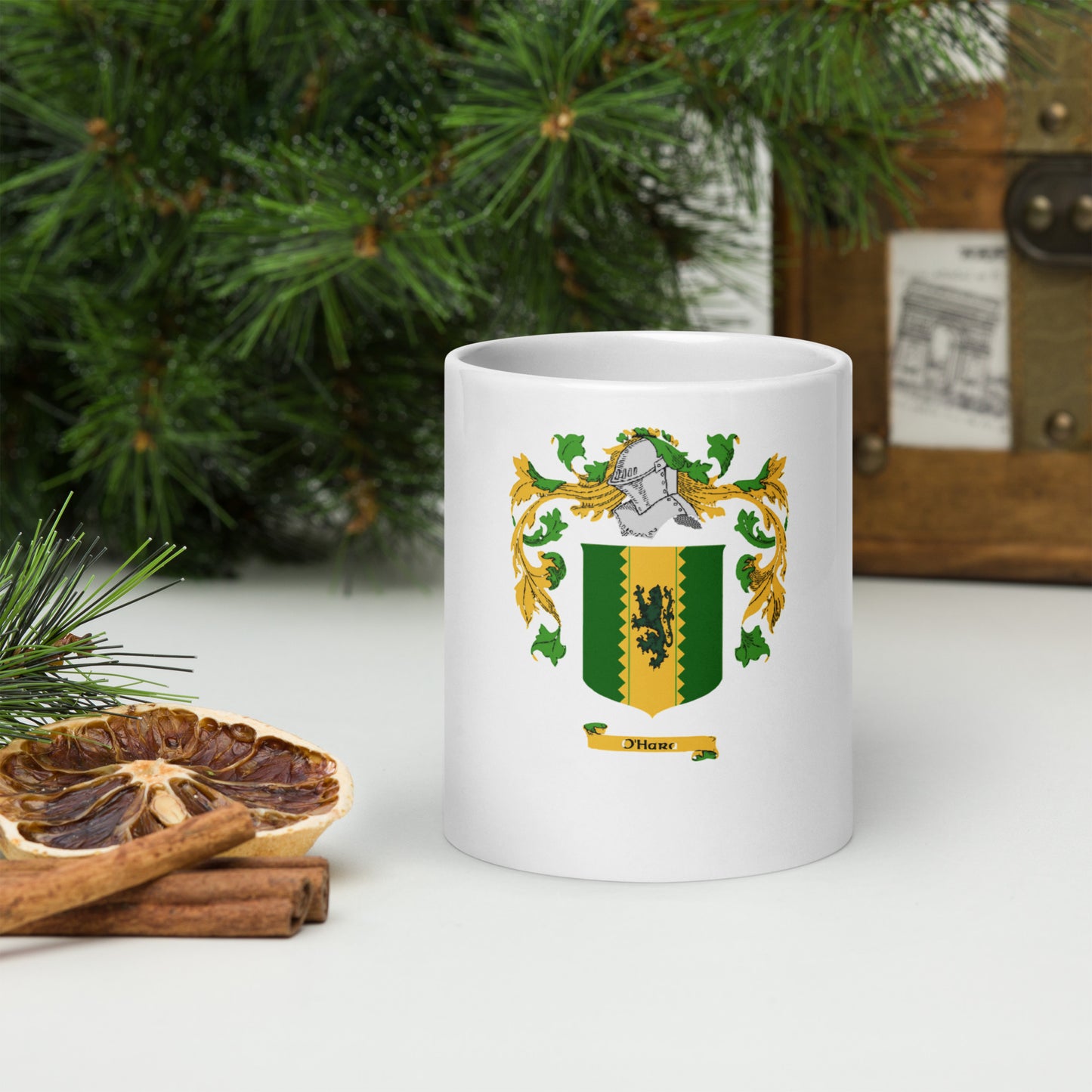 White glossy mug With O'Hara Crest