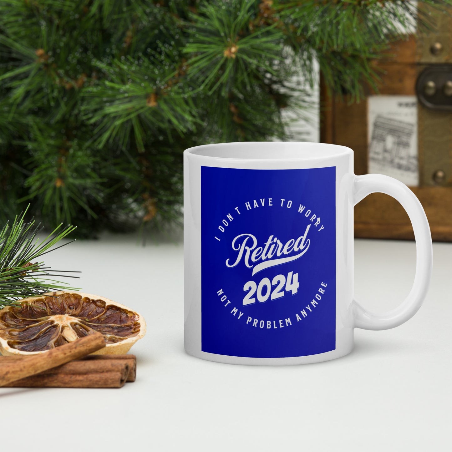 Retirement Gift White 2024 glossy mug