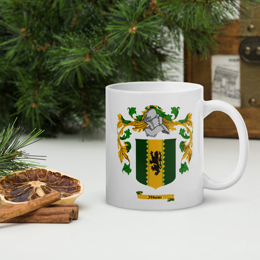 White glossy mug With O'Hara  Crest